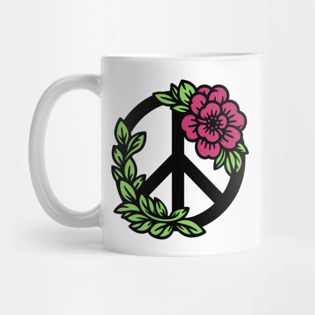 Floral Peace Sign by KayBee Gift Shop